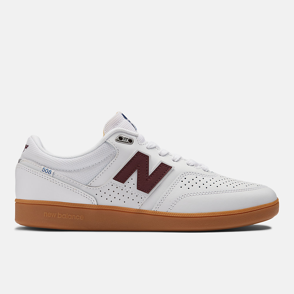 New Balance NB Numeric Brandon Westgate 508 Shoes White with NB Burgundy